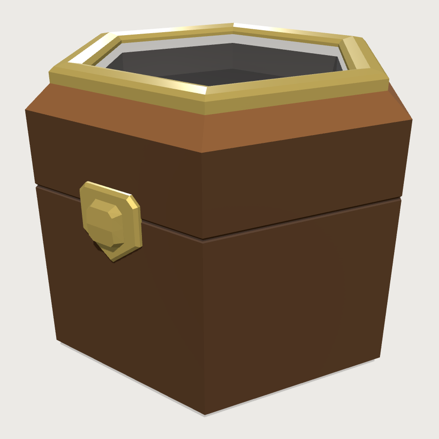 Single Die Vault low-poly 3D model