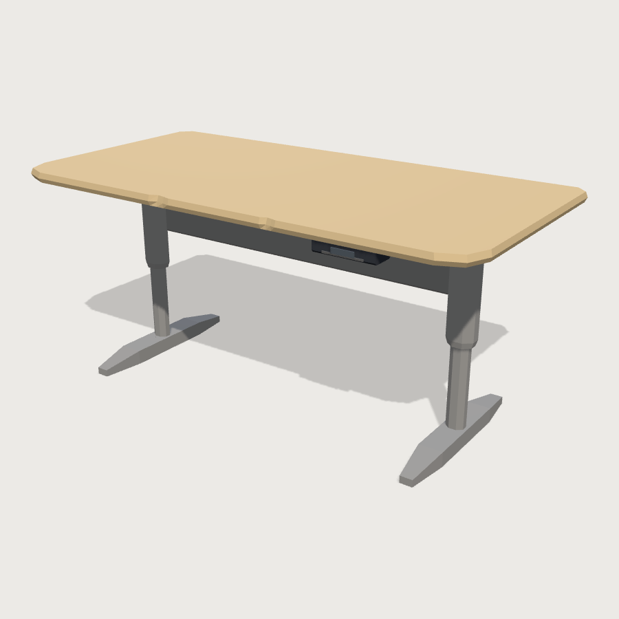 Sit-Stand Desk low-poly 3D model