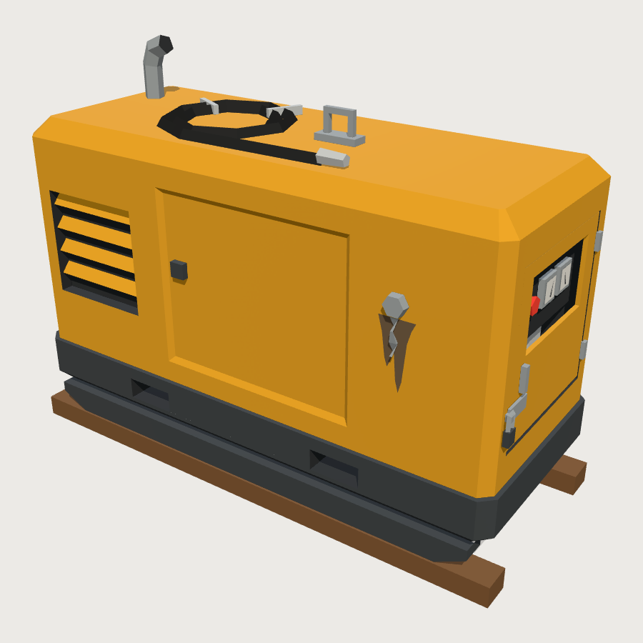 Site Generator low-poly 3D model