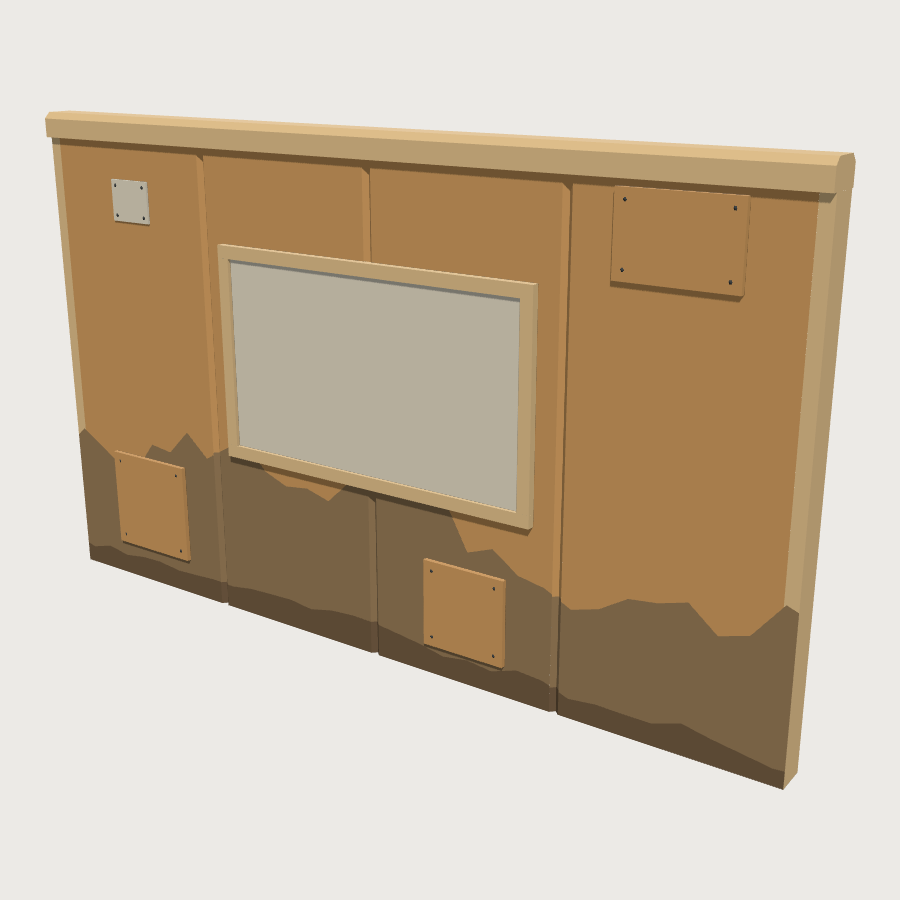 Site Hoarding Run low-poly 3D model