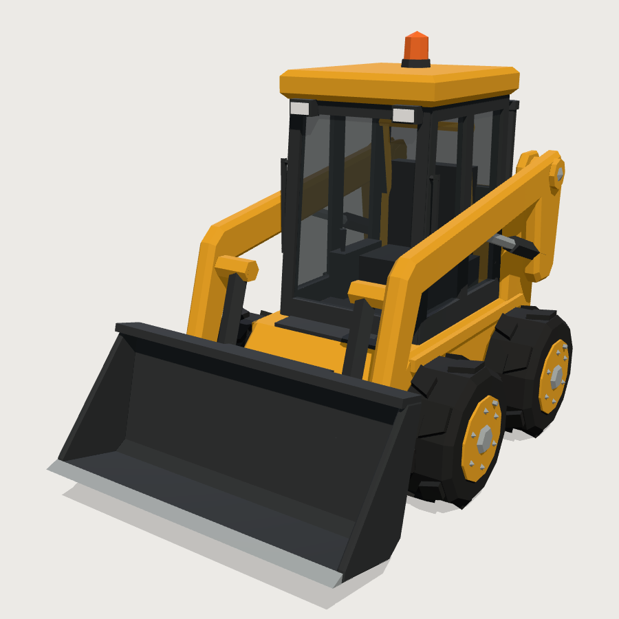 Skid-Steer Loader low-poly 3D model