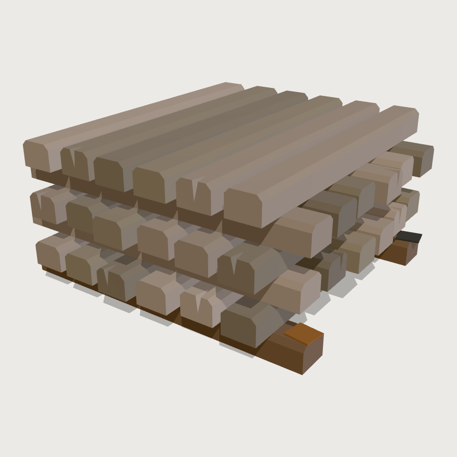 Sleeper Stack low-poly 3D model
