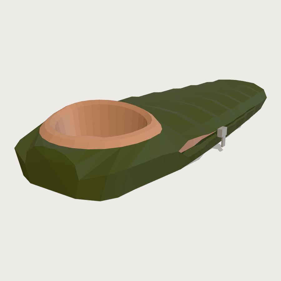 Sleeping Bag low-poly 3D model