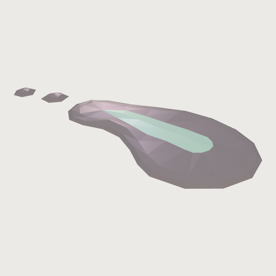 Slime Trail Decal low-poly 3D model