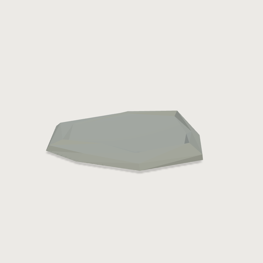 Small Path Stone low-poly 3D model