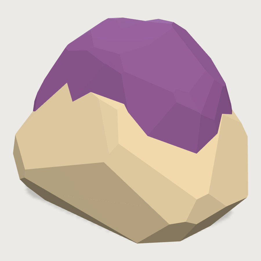 Small Reef Rock low-poly 3D model