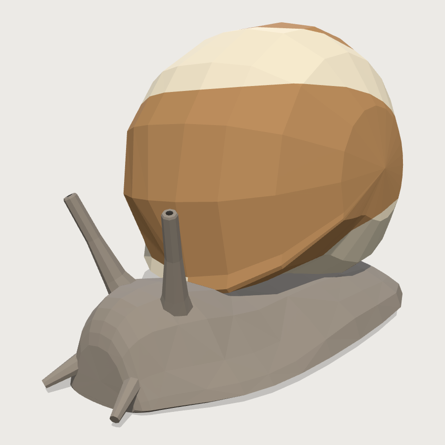 Snail low-poly 3D model