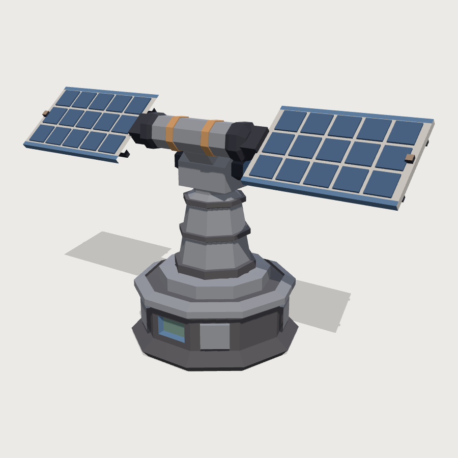 Solar Panel Wing low-poly 3D model