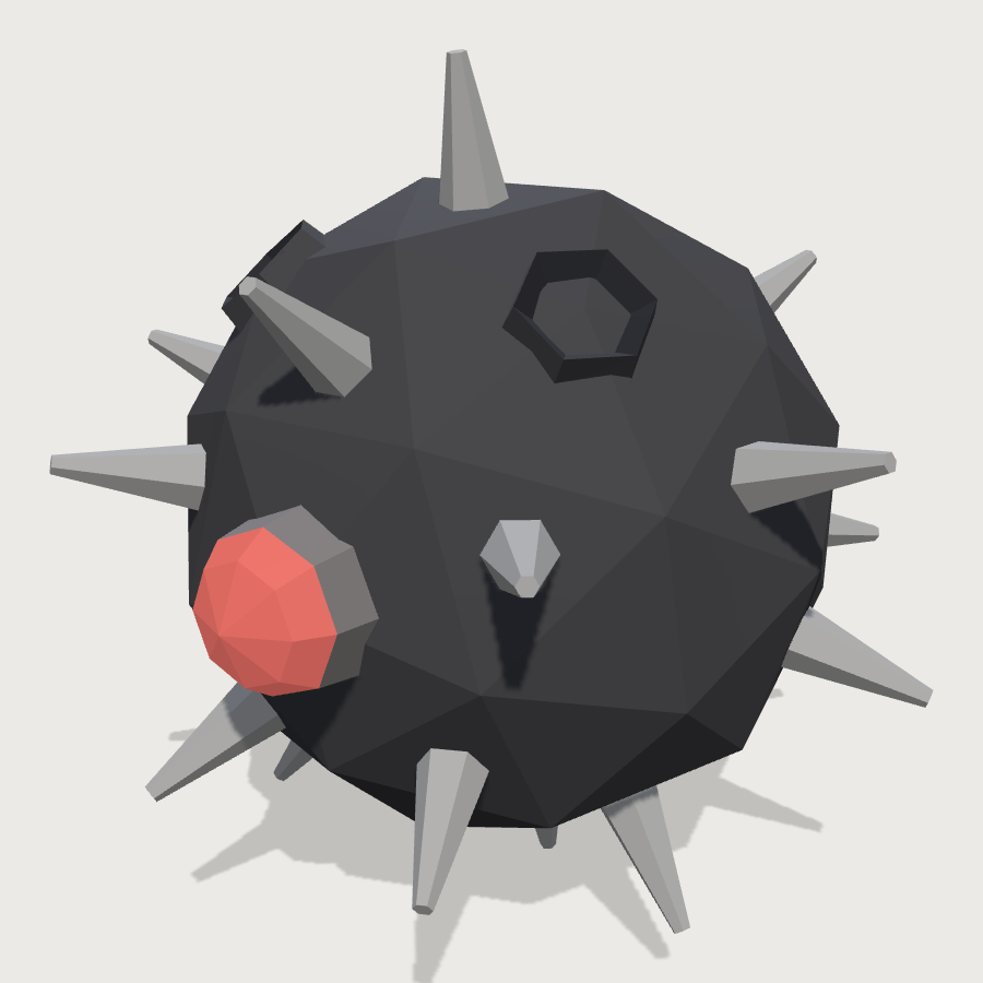 Space Mine low-poly 3D model