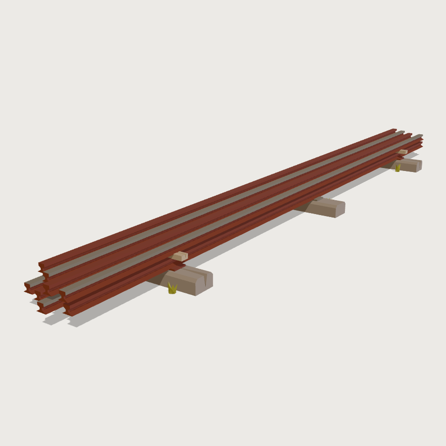 Spare Rail Stack low-poly 3D model