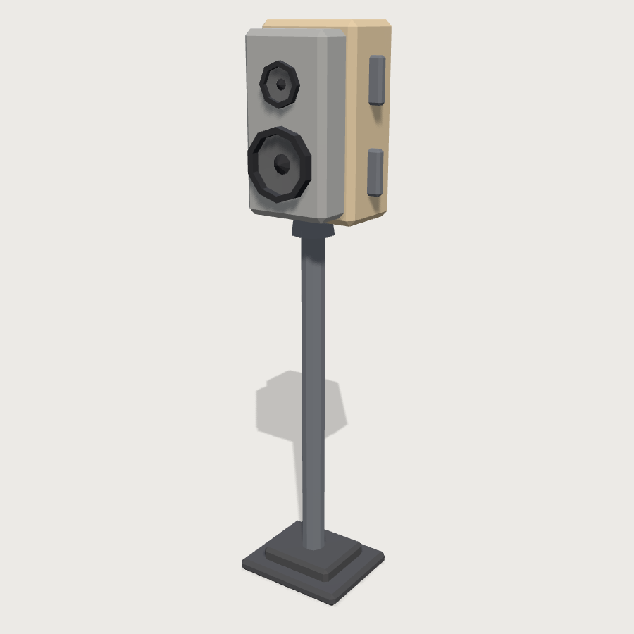 Speaker-post low-poly 3D model