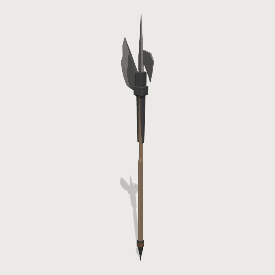 Spear low-poly 3D model