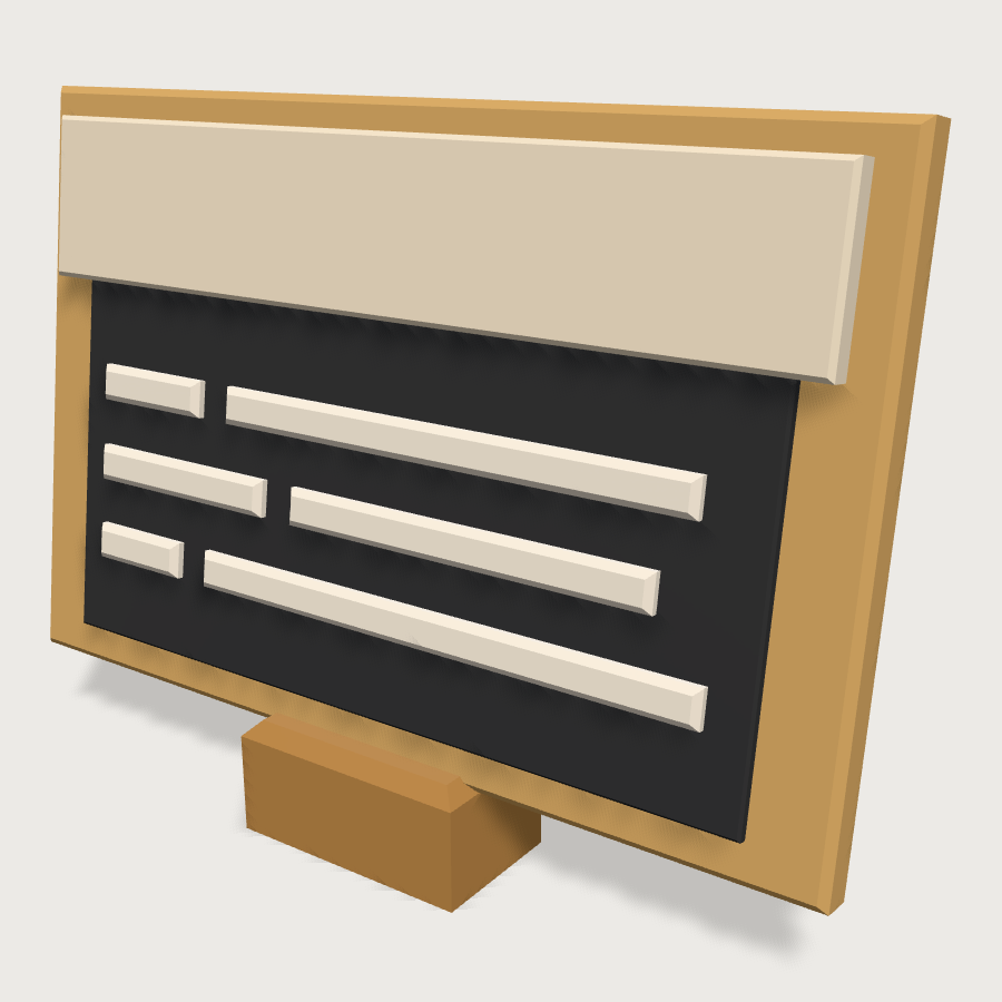 Species ID Plaque low-poly 3D model