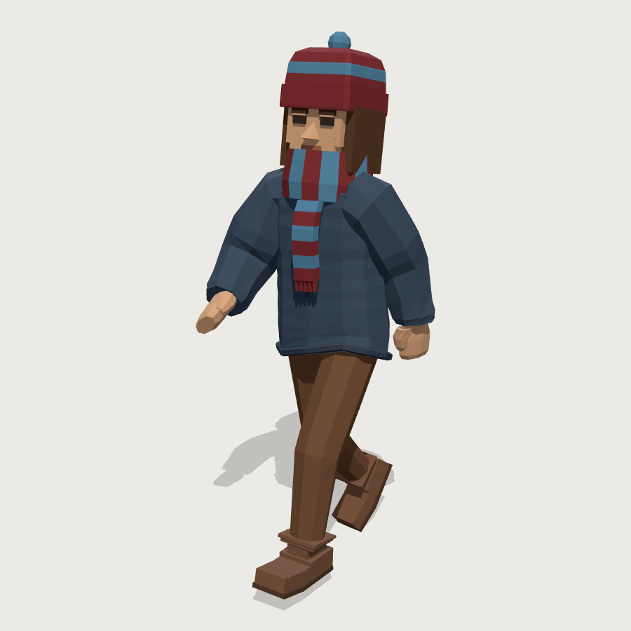 Spectator low-poly 3D model