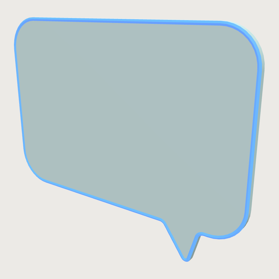 Speech Bubble low-poly 3D model