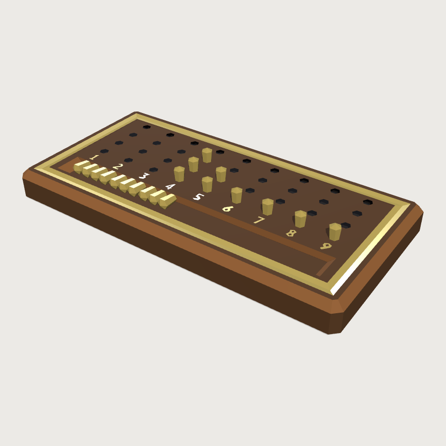 Spell Slot Tracker low-poly 3D model