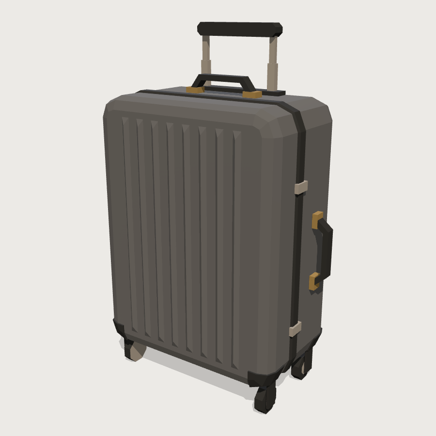 Spinner Suitcase low-poly 3D model