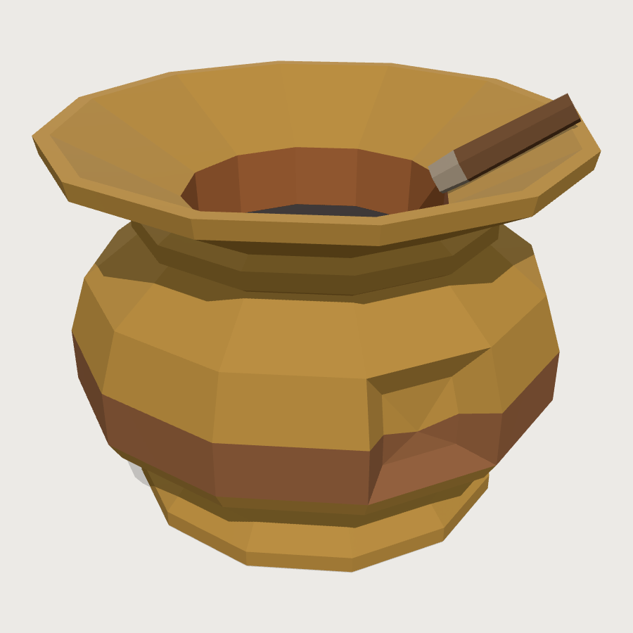 Spittoon low-poly 3D model