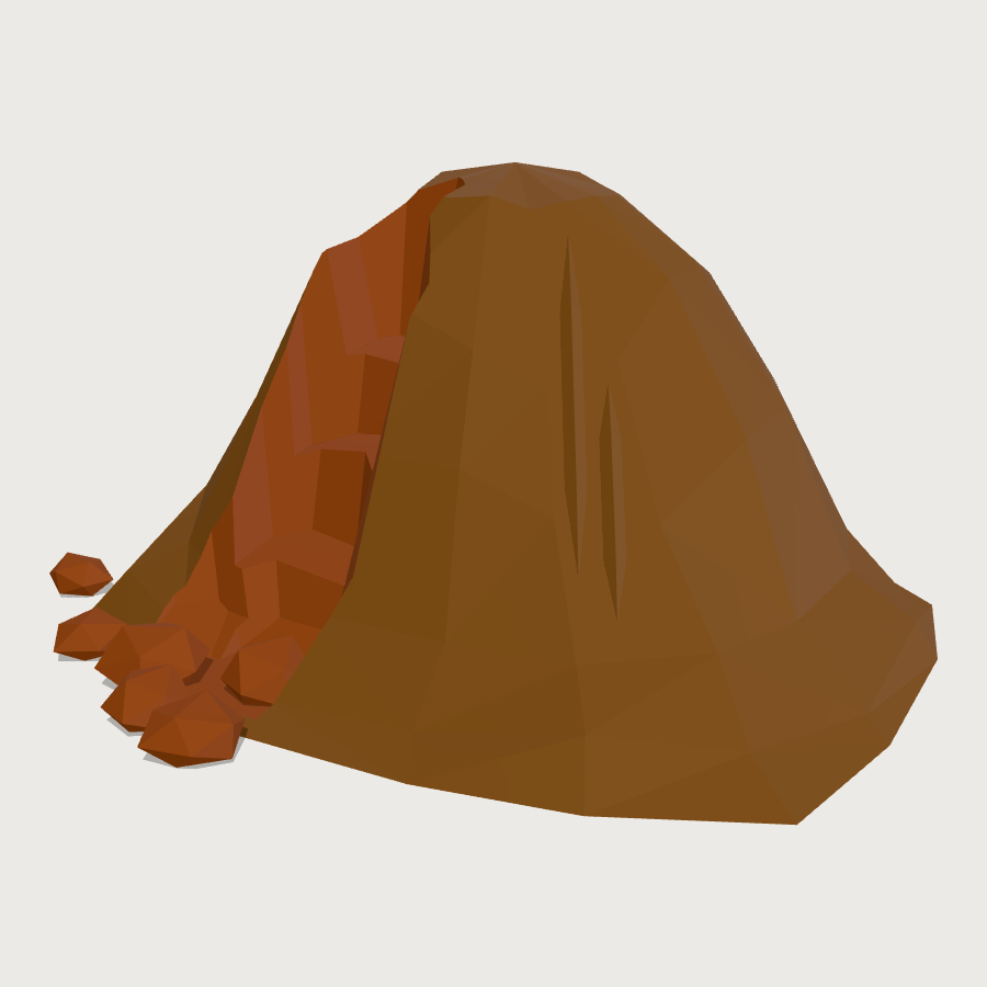 Spoil Heap low-poly 3D model