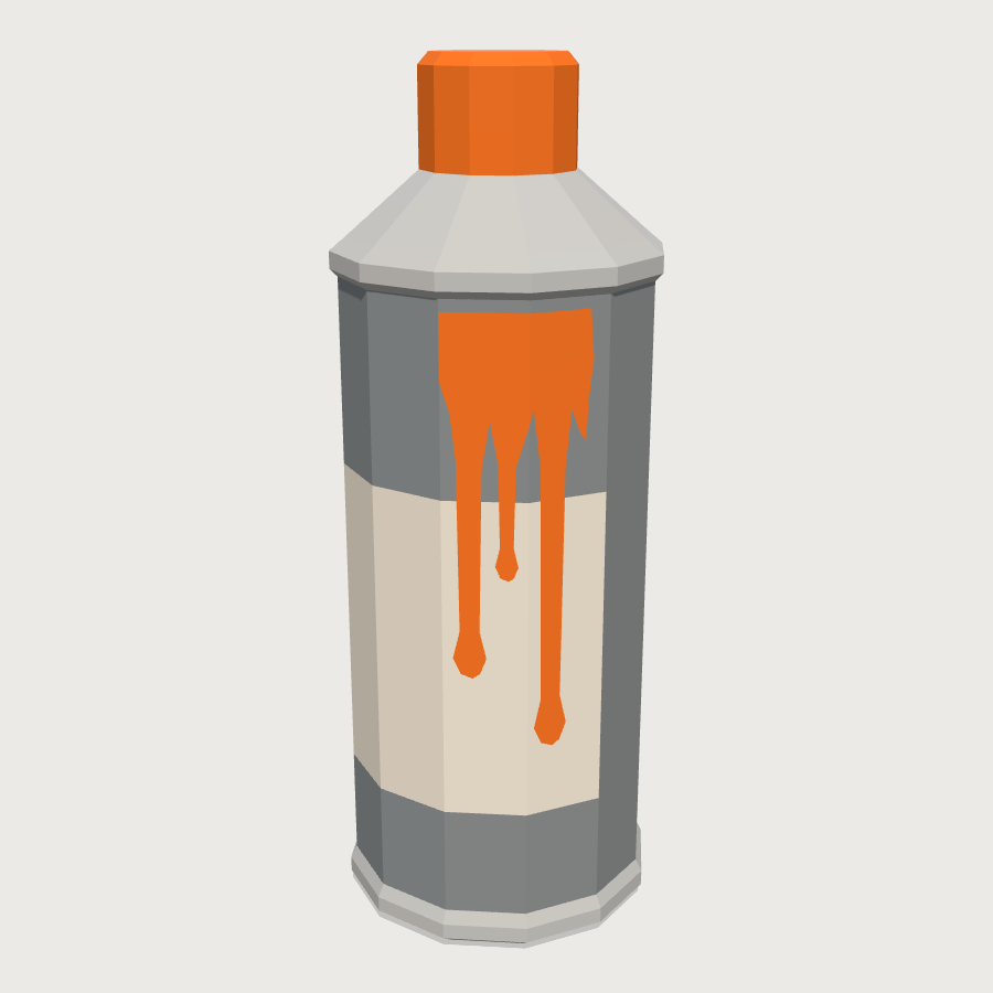 Spray Paint Can low-poly 3D model