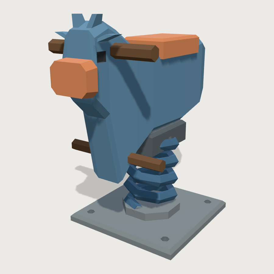 Spring Rider low-poly 3D model