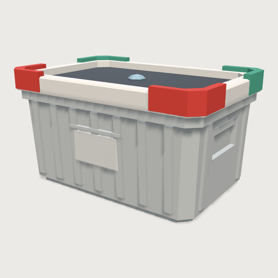 Stackable Supply Tote low-poly 3D model