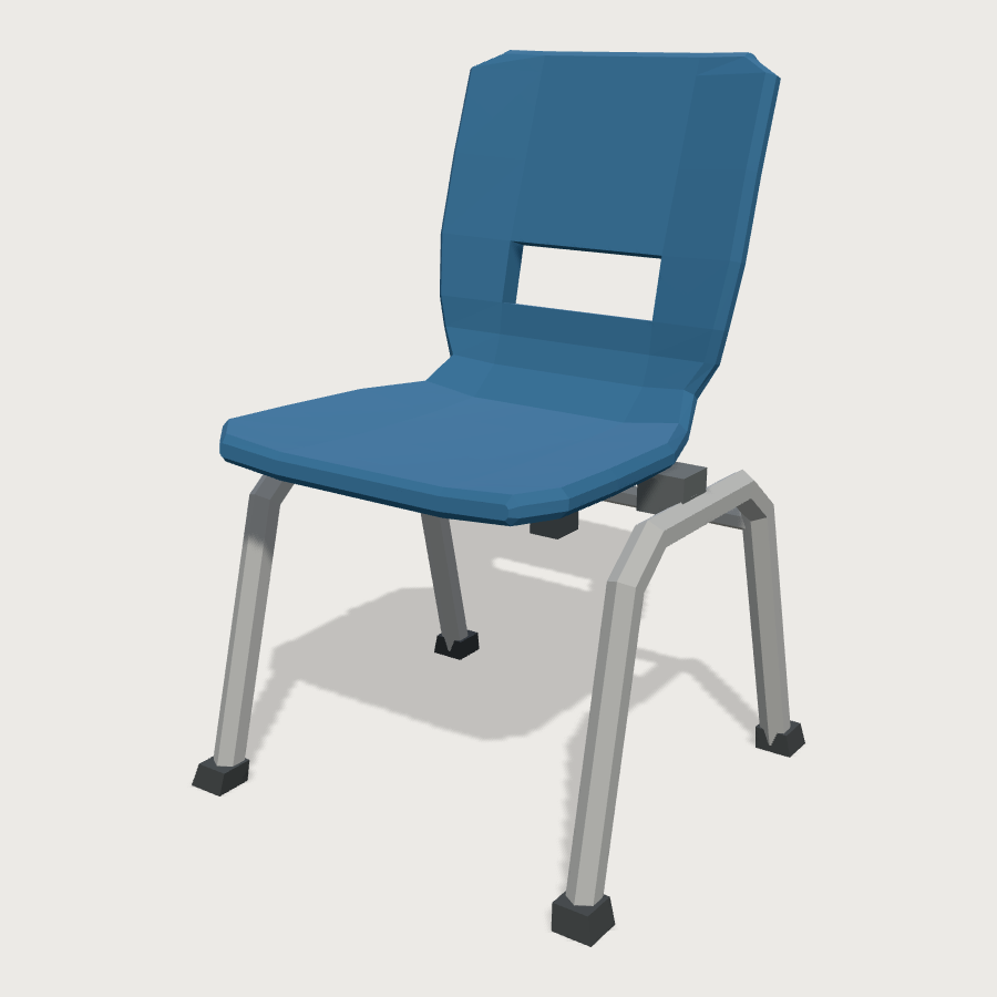 Stacking Pupil Chair low-poly 3D model