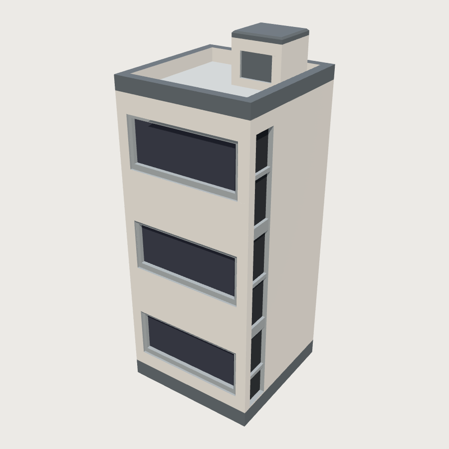 Stair And Lift Core low-poly 3D model