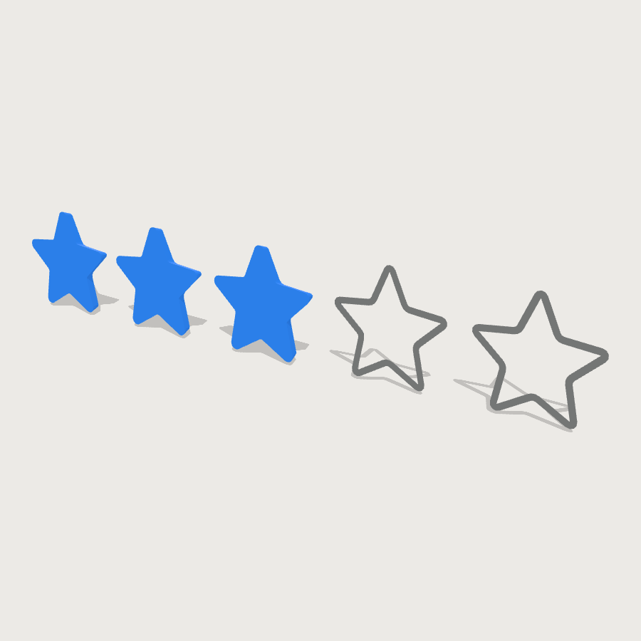 Star Rating Row low-poly 3D model