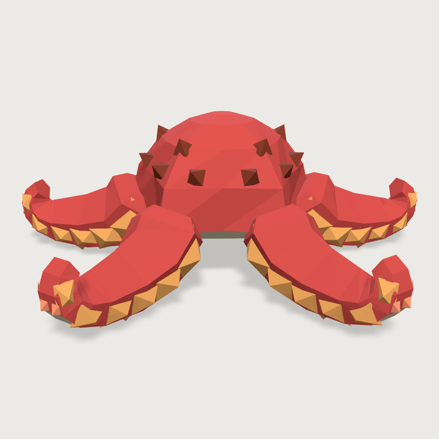 Starfish low-poly 3D model