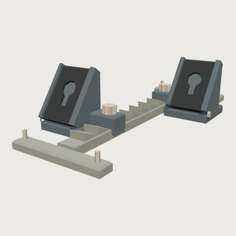 Starting Blocks low-poly 3D model