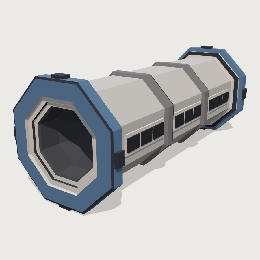 Station Corridor low-poly 3D model