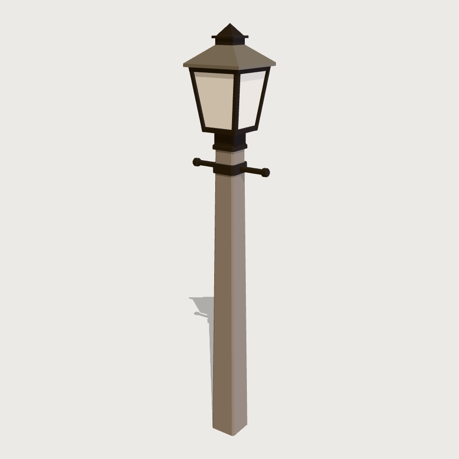Station Lamp Post low-poly 3D model
