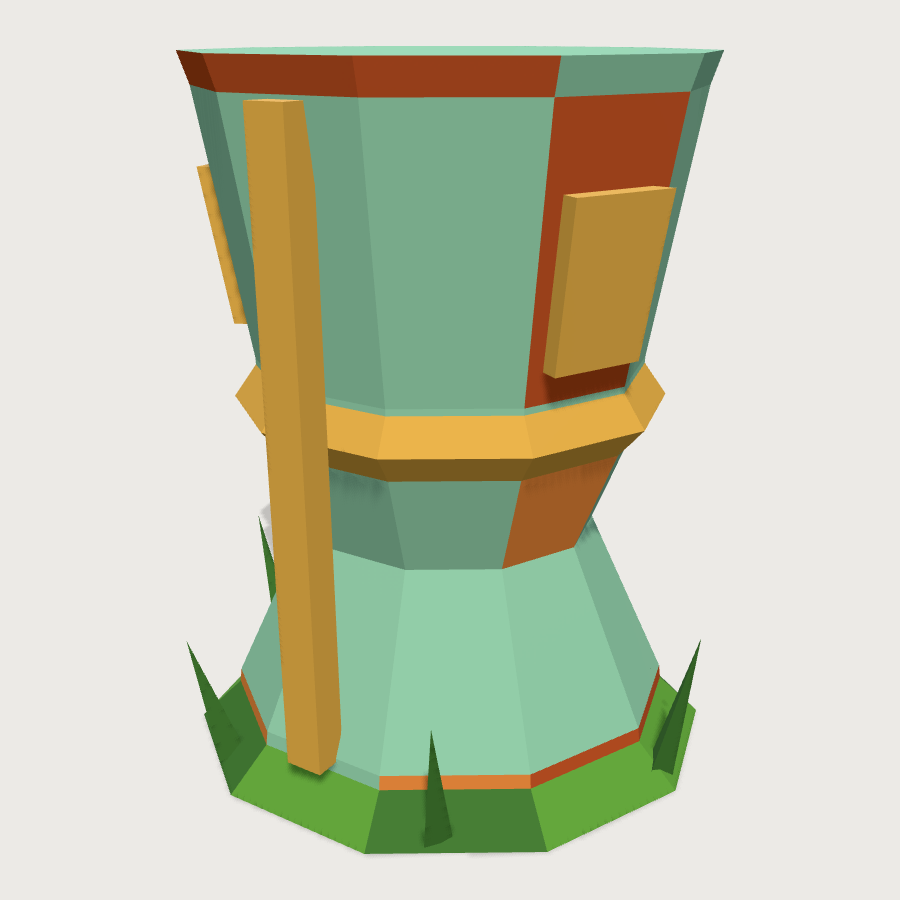 Steam plume low-poly 3D model