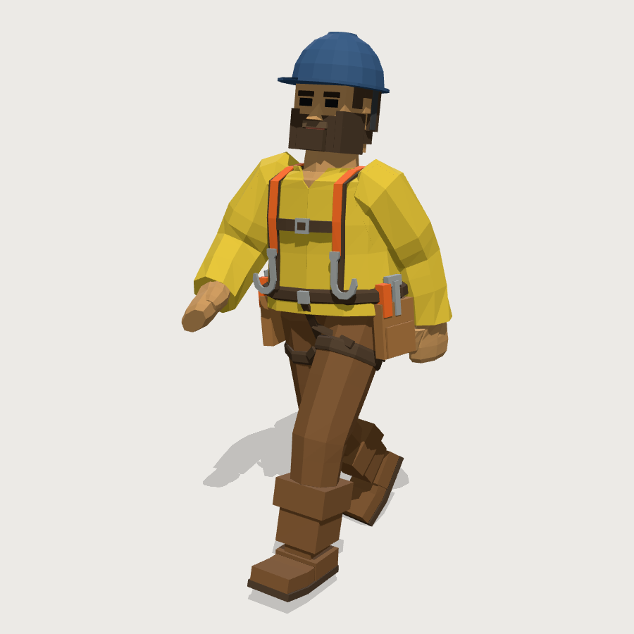 Steel Erector low-poly 3D model