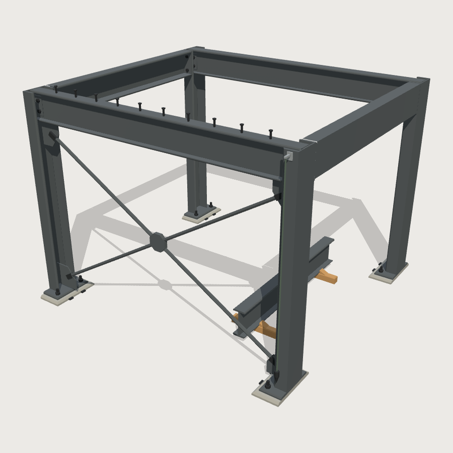 Steel Frame Bay low-poly 3D model
