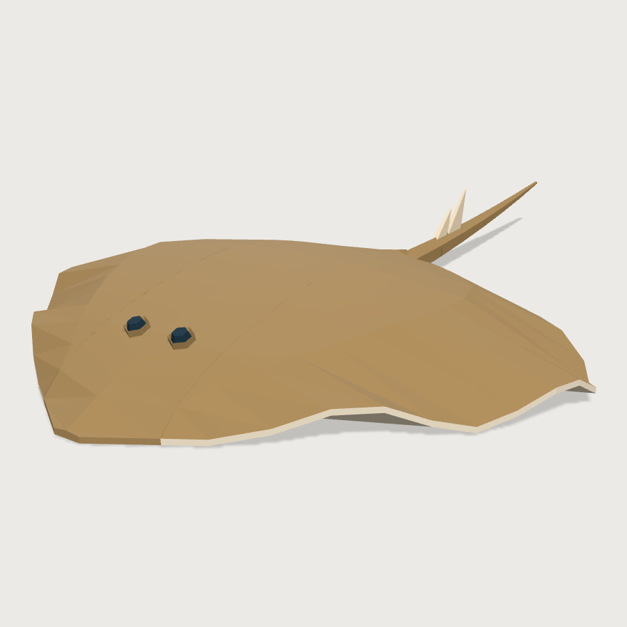 Stingray low-poly 3D model