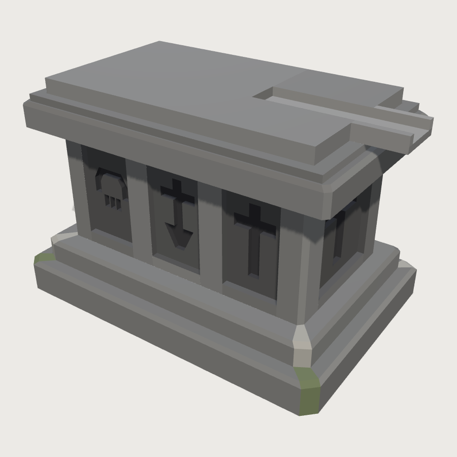 Stone Altar low-poly 3D model
