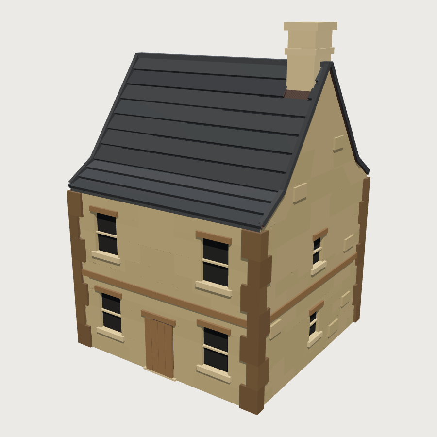 Stone Farmhouse Billet low-poly 3D model