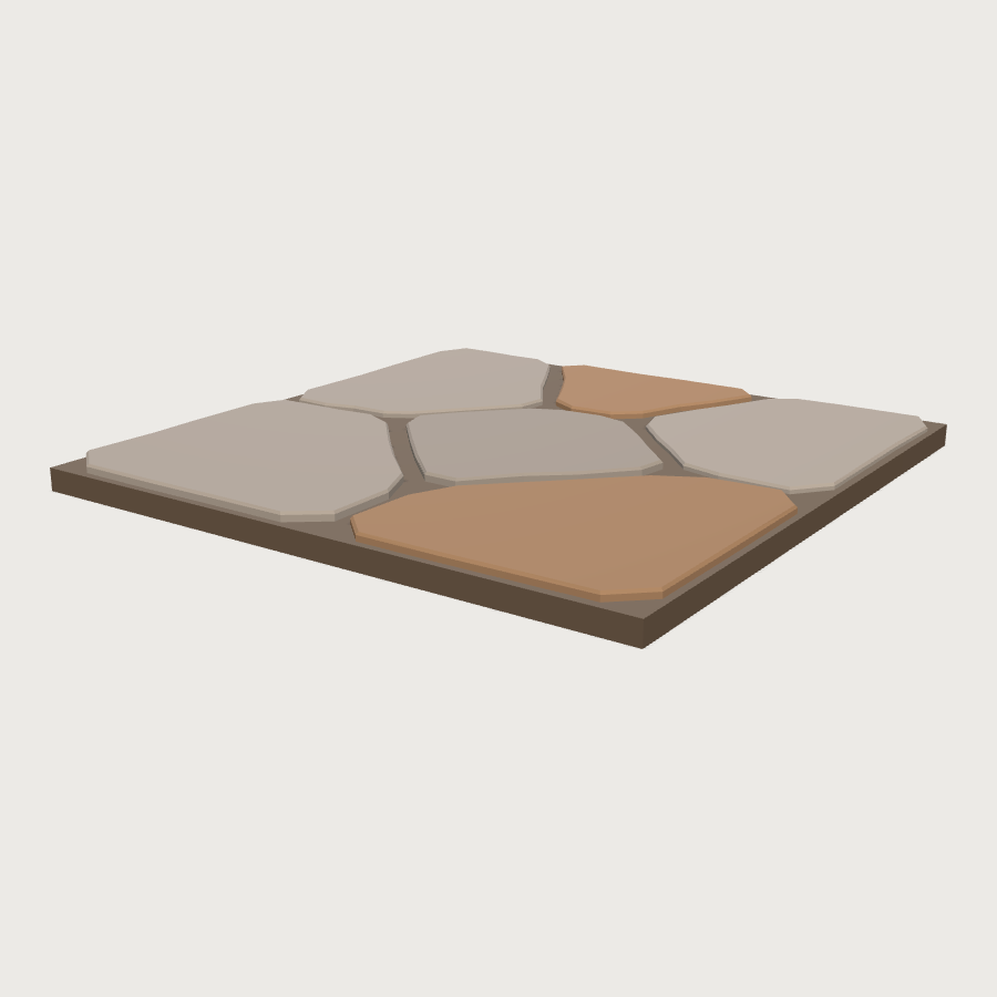 Stone Path Tile low-poly 3D model