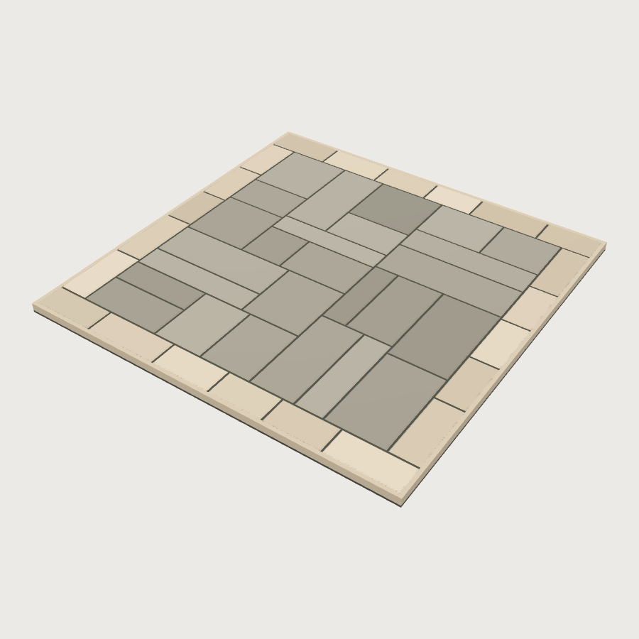 Stone Paving Tile low-poly 3D model