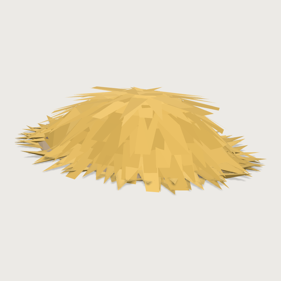Straw Pile low-poly 3D model