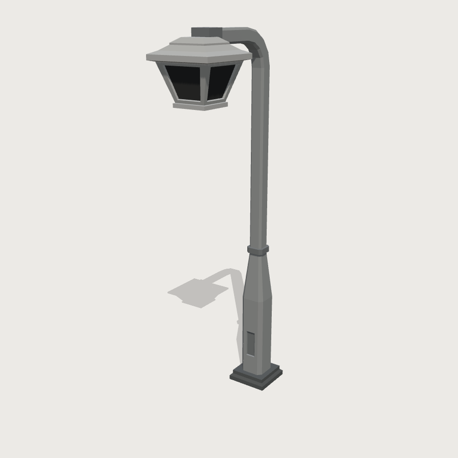 Street Lamp low-poly 3D model