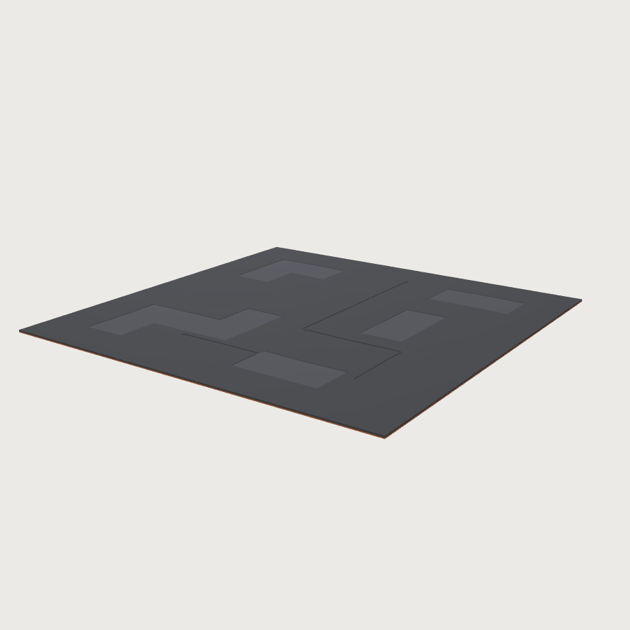 Street Tile low-poly 3D model