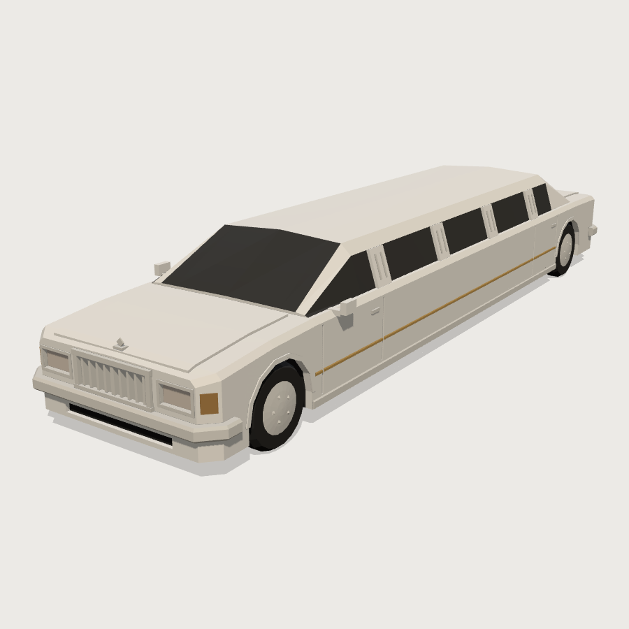 Stretch Limousine low-poly 3D model