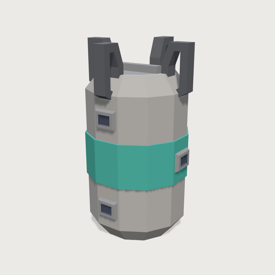 Supply Canister low-poly 3D model