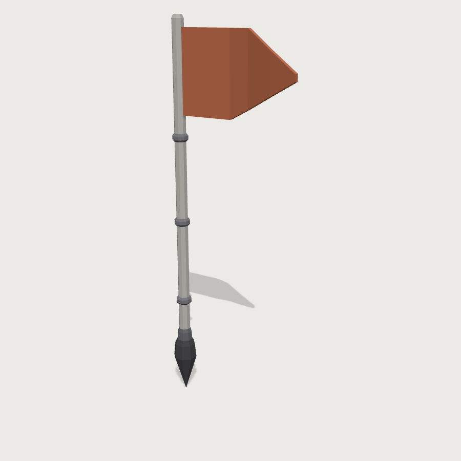 Survey Flag low-poly 3D model