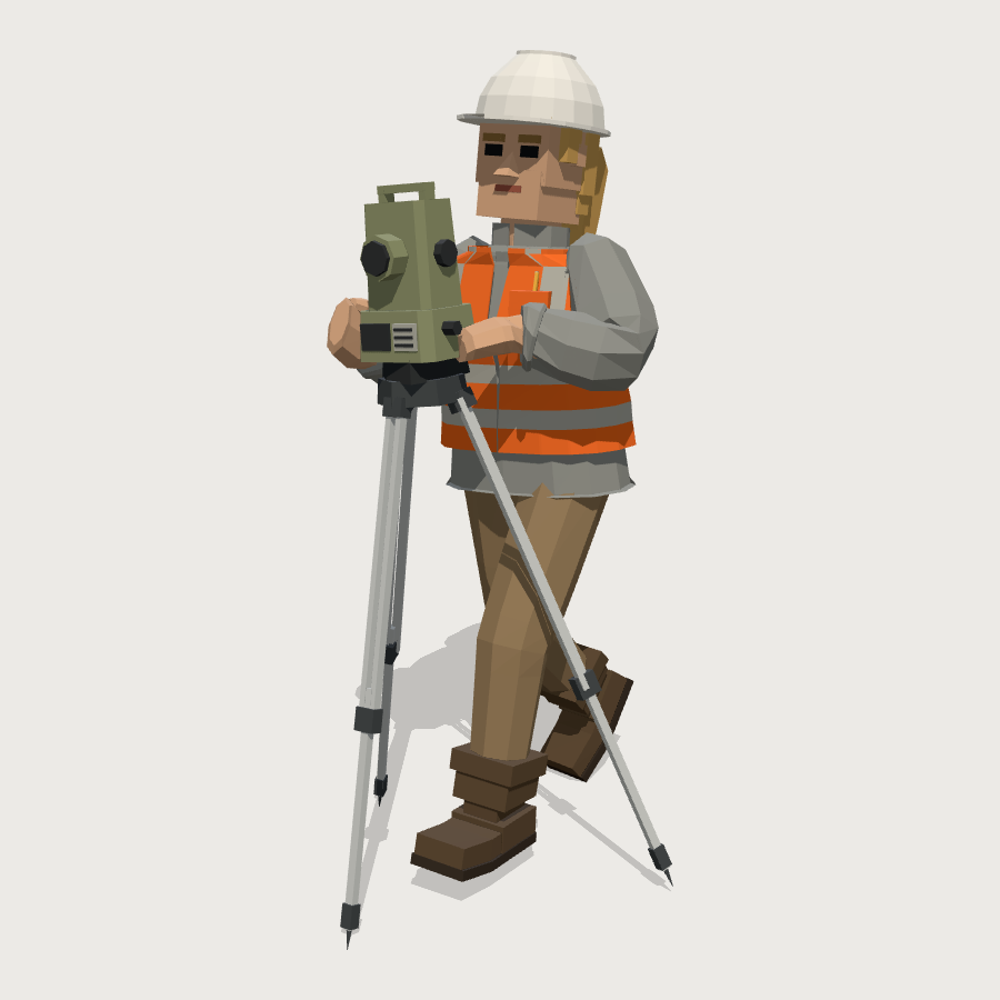 Surveyor low-poly 3D model