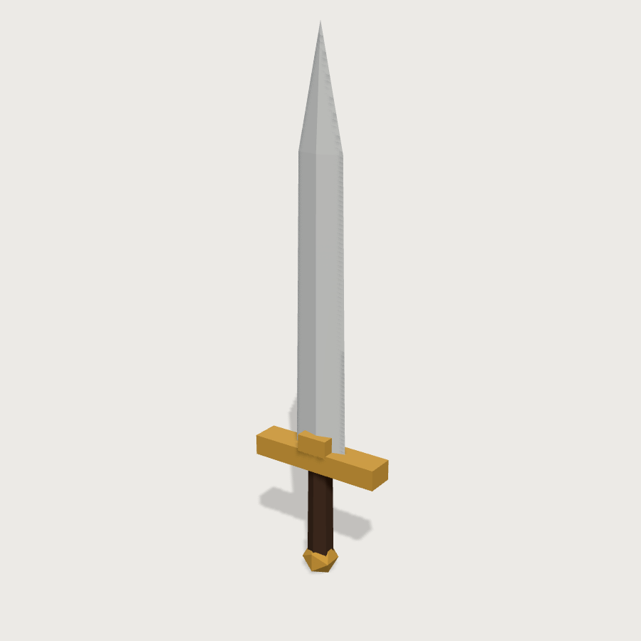 Sword low-poly 3D model