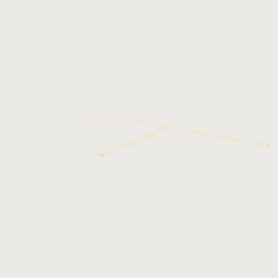 T Junction Decal low-poly 3D model